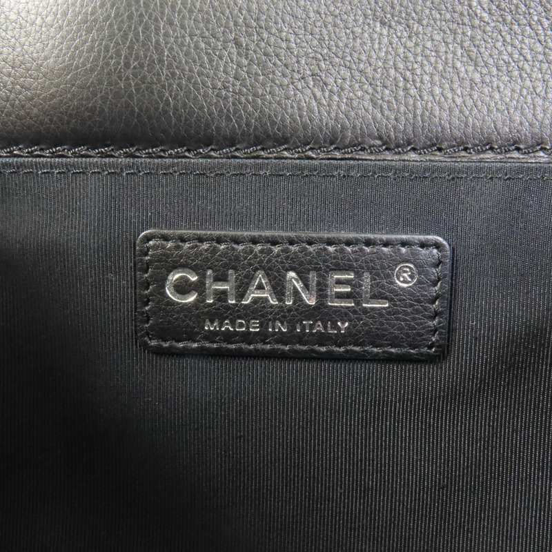 CHANEL 牛皮皮革Boy 25鏈帶肩背袋-11