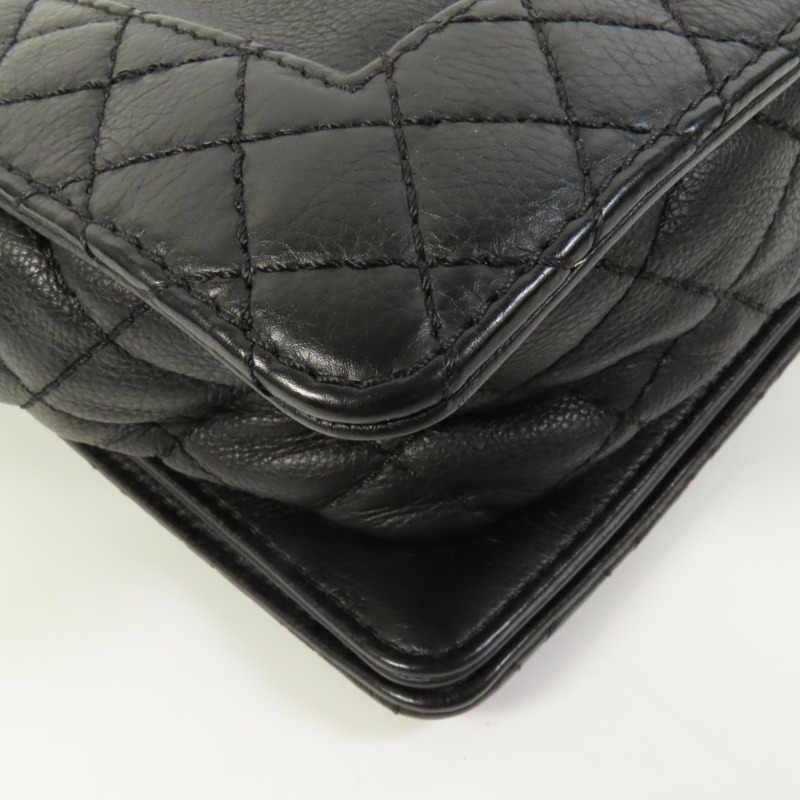 CHANEL 牛皮皮革Boy 25鏈帶肩背袋-14