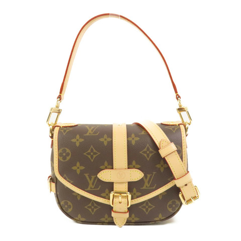 LOUIS VUITTON Monogram Saumur BB金扣手挽肩背兩用袋