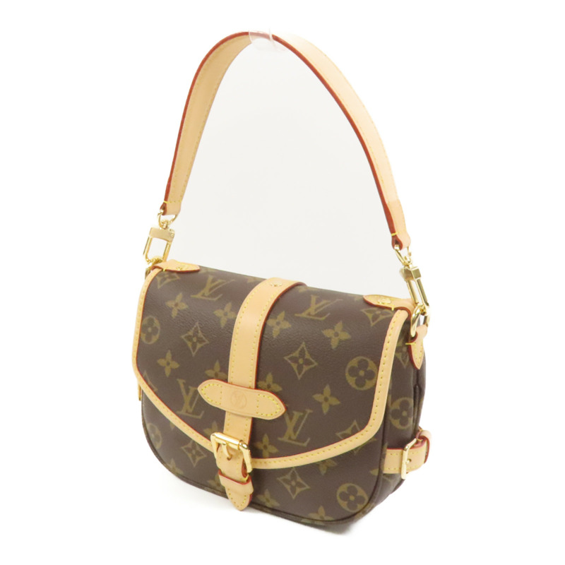 LOUIS VUITTON Monogram Saumur BB金扣手挽肩背兩用袋-2