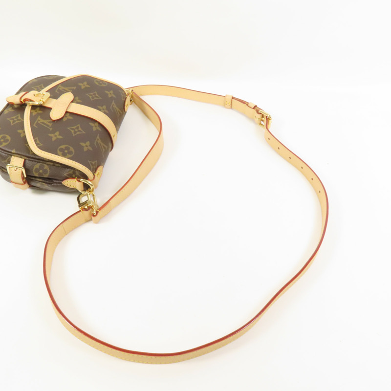 LOUIS VUITTON Monogram Saumur BB金扣手挽肩背兩用袋-4