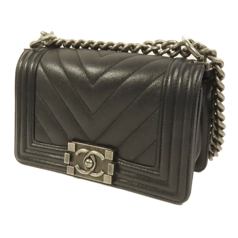 CHANEL 牛皮皮革Boy 20鏈帶肩背袋-2