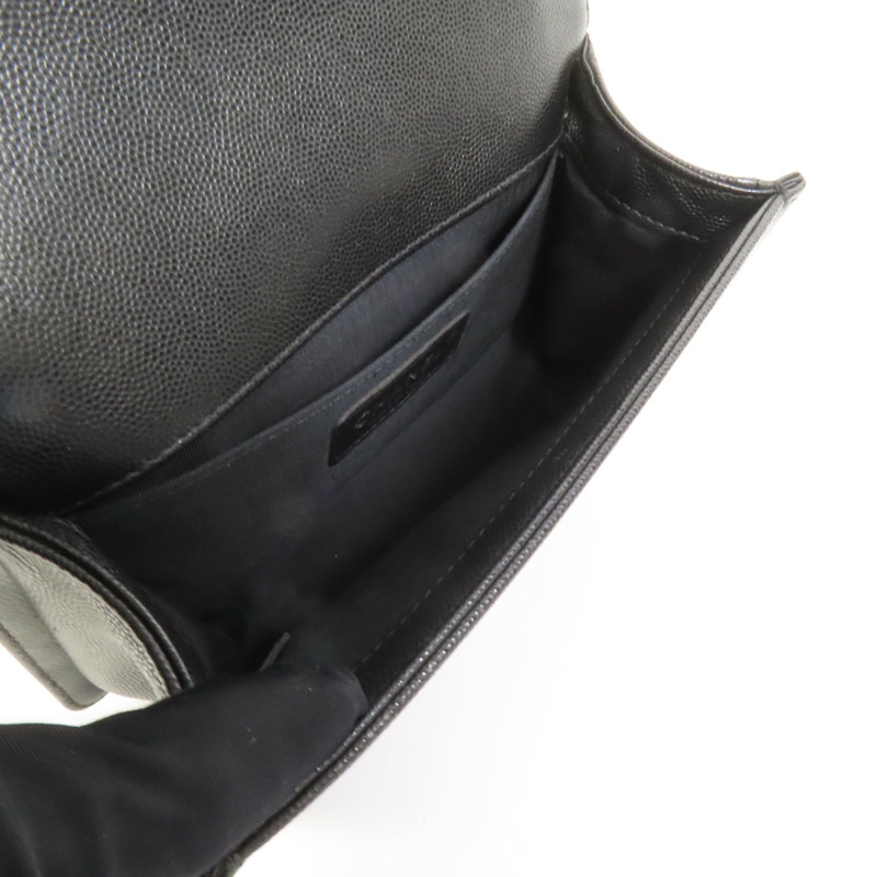 CHANEL 牛皮皮革Boy 20鏈帶肩背袋-5