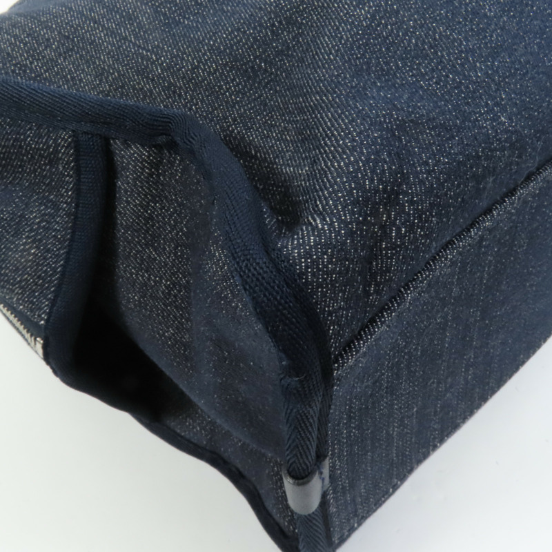 CHANEL 帆布Deauville Chain Tote銀扣鏈帶手挽肩背兩用袋-11