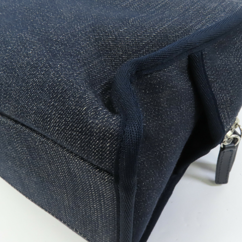 CHANEL 帆布Deauville Chain Tote銀扣鏈帶手挽肩背兩用袋-14