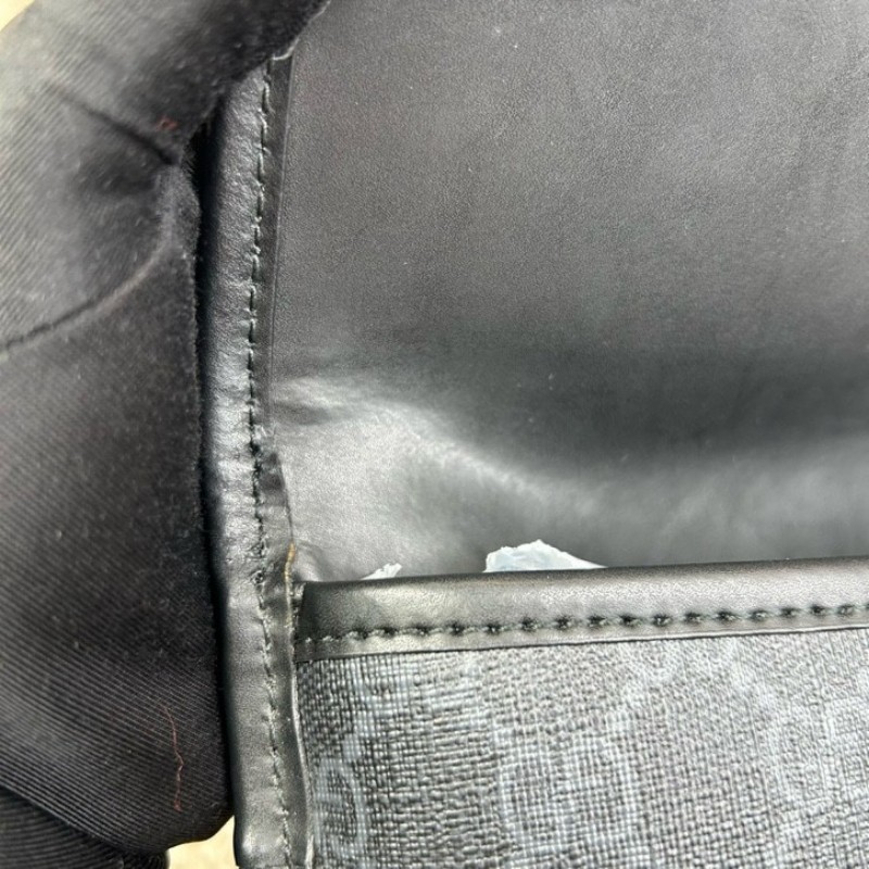 古馳GUCCI黑色老花腰包 經典老花帆布拼皮革 紅藍織帶 可斜挎做胸包 容量實用 日常百搭-18