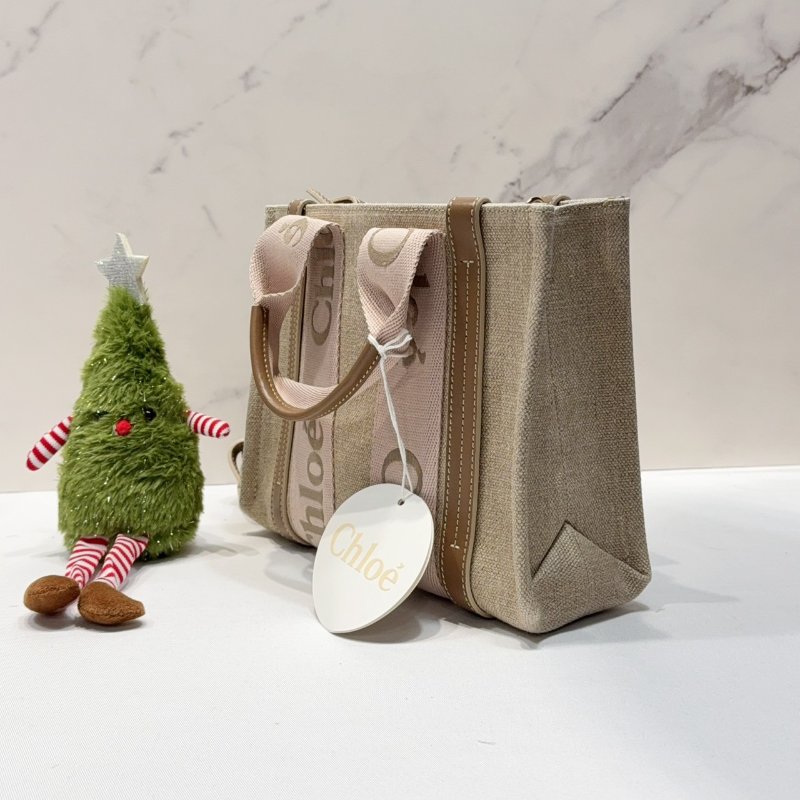 CHLOE 全新Woody tote小款帆布包-3