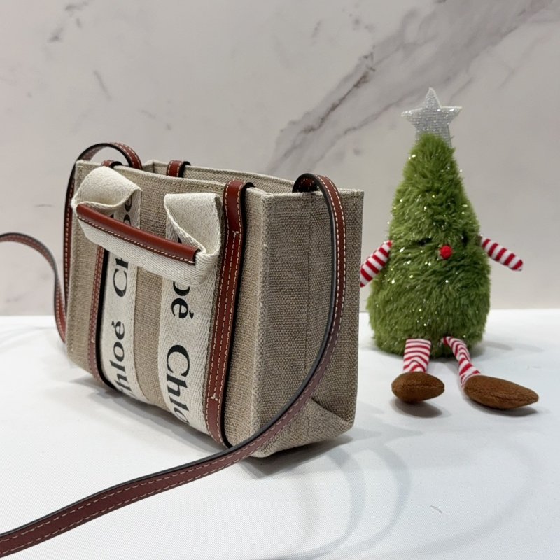CHLOE mini woody 帆布托特包-3