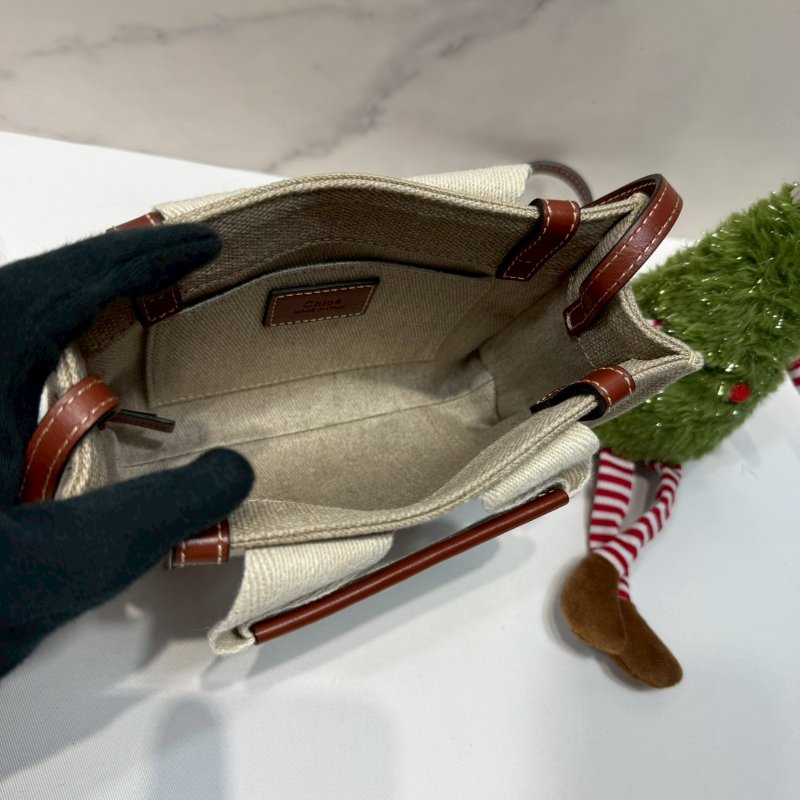 CHLOE mini woody 帆布托特包-4