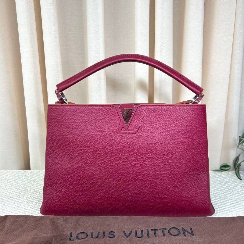 LV路易威登 Capucines卡普辛手提包 翻蓋開合 容量大 實用性強 日常通勤百搭-0