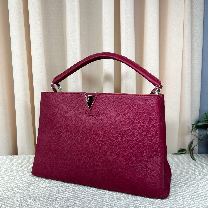 LV路易威登 Capucines卡普辛手提包 翻蓋開合 容量大 實用性強 日常通勤百搭-2