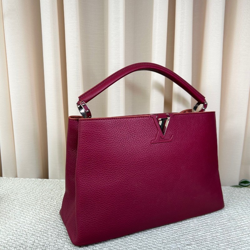 LV路易威登 Capucines卡普辛手提包 翻蓋開合 容量大 實用性強 日常通勤百搭-3