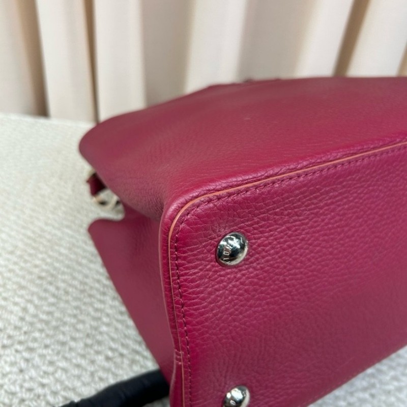 LV路易威登 Capucines卡普辛手提包 翻蓋開合 容量大 實用性強 日常通勤百搭-7