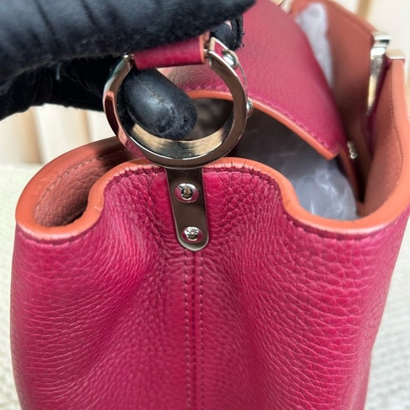 LV路易威登 Capucines卡普辛手提包 翻蓋開合 容量大 實用性強 日常通勤百搭-12