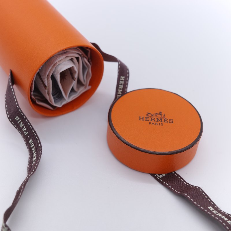 Hermès 愛馬仕 C'est la Fête Twilly歡樂慶典 米粉色 焦糖色真絲斜紋狹幅領巾-4