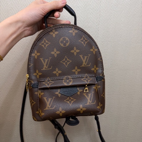 LV 原花金釦mini Palm Springs手提後背包M44873
