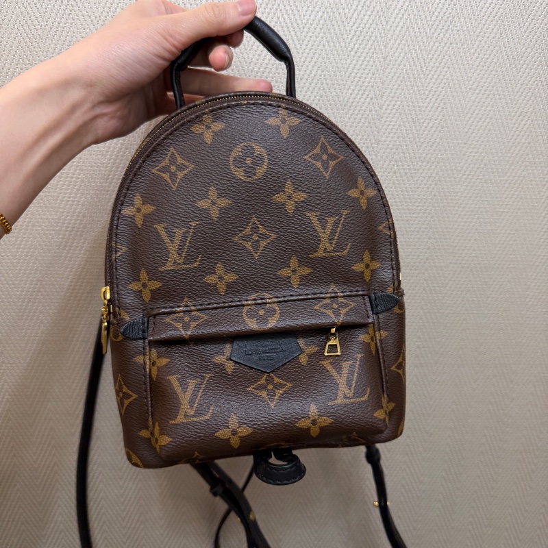 LV 原花金釦mini Palm Springs手提後背包M44873-0