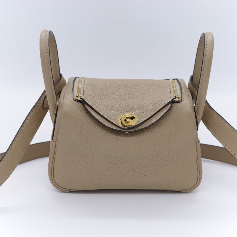 Hermès 愛馬仕 Mini Lindy 金棕色 T/C 小牛皮 迷你手提斜背兩用包-2