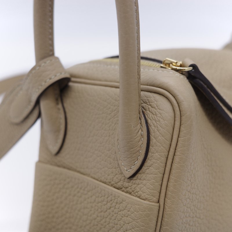 Hermès 愛馬仕 Mini Lindy 金棕色 T/C 小牛皮 迷你手提斜背兩用包-12
