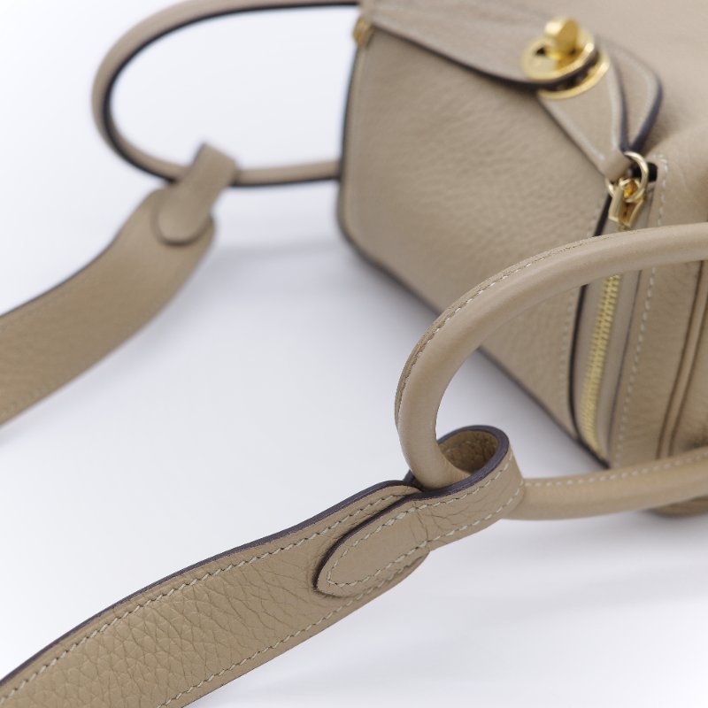 Hermès 愛馬仕 Mini Lindy 金棕色 T/C 小牛皮 迷你手提斜背兩用包-13