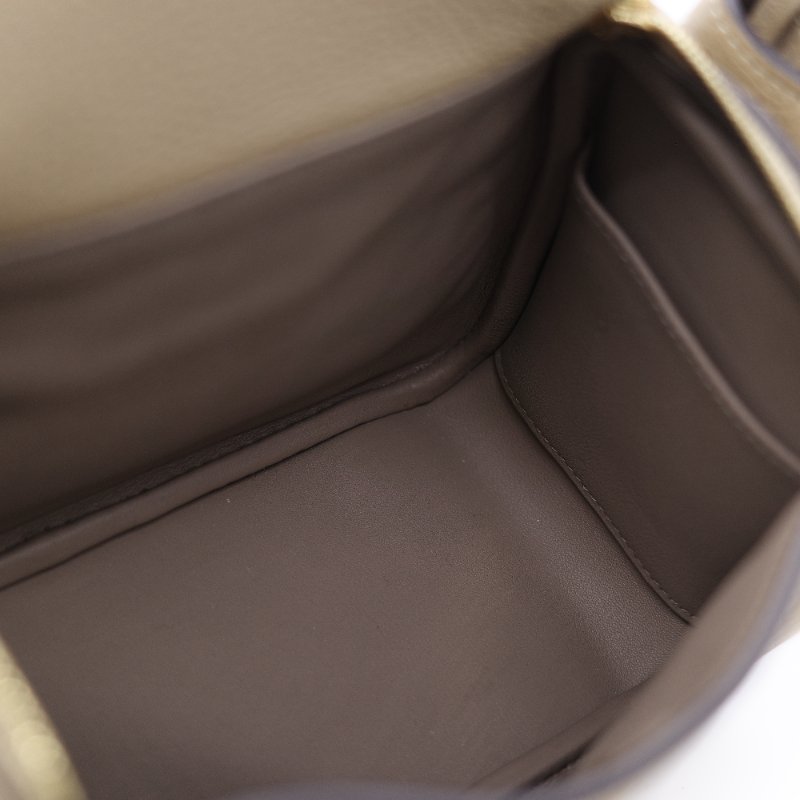 Hermès 愛馬仕 Mini Lindy 金棕色 T/C 小牛皮 迷你手提斜背兩用包-22