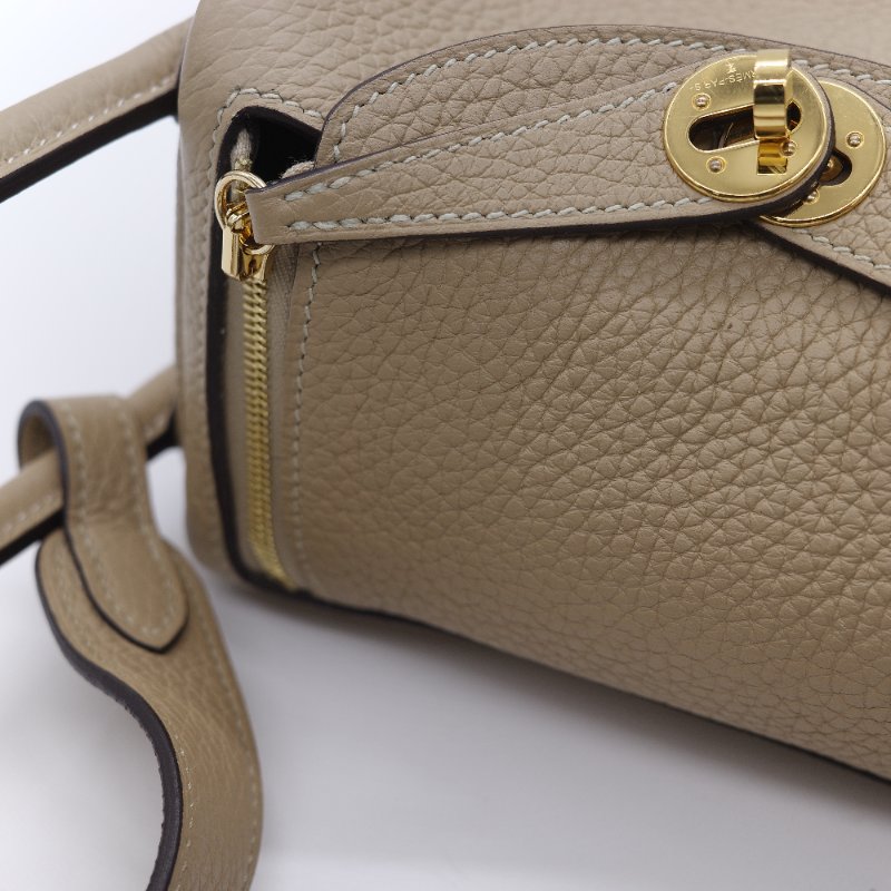 Hermès 愛馬仕 Mini Lindy 金棕色 T/C 小牛皮 迷你手提斜背兩用包-26