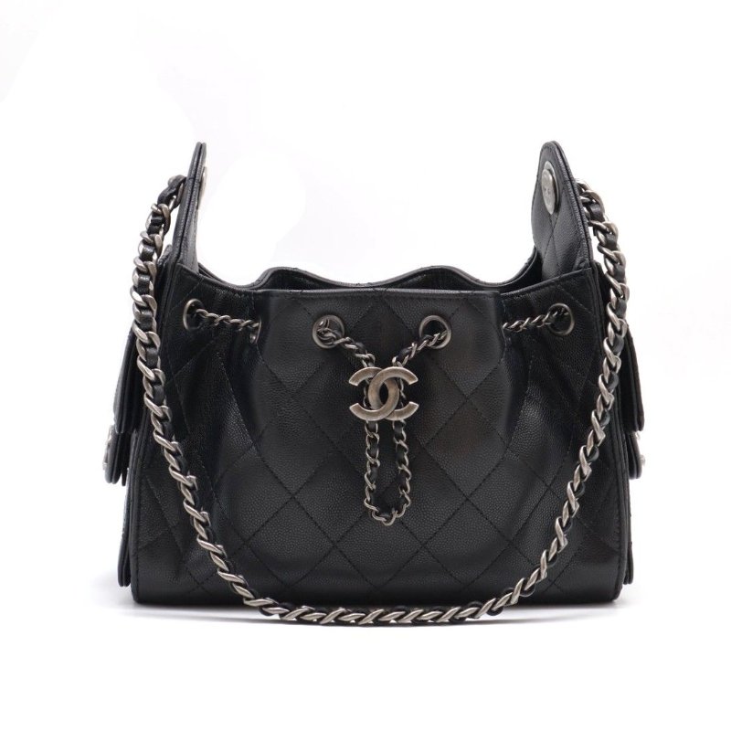CHANEL 25 Mini hobo bag - 黑銀-0