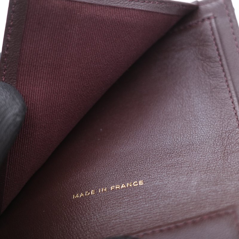 Chanel 香奈兒 經典 菱格紋黑色 小羊皮金扣小型翻蓋短夾-18