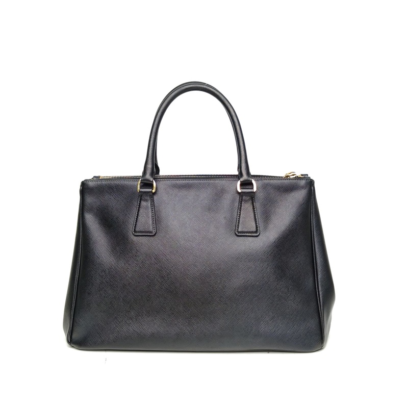 PRADA Galleria殺手包大號黑色牛皮肩背包-2