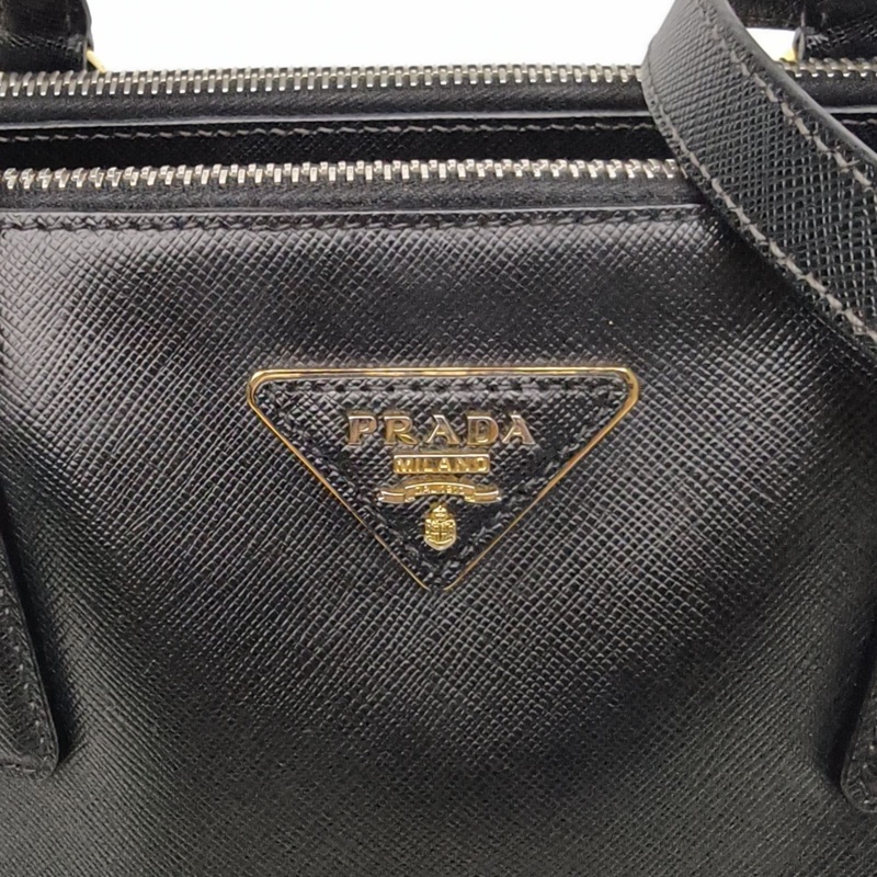 PRADA Galleria殺手包大號黑色牛皮肩背包-4