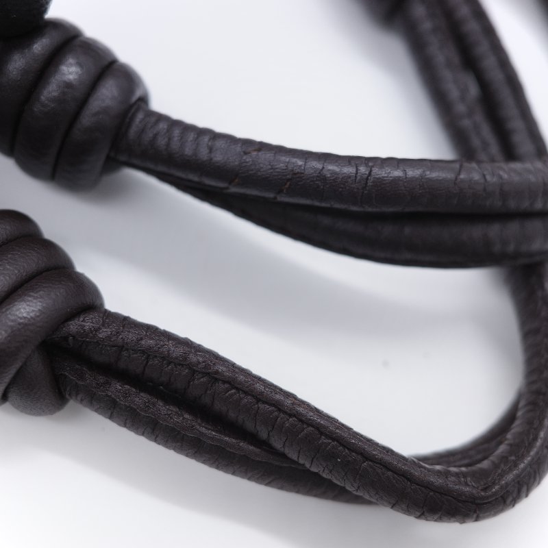 Loewe 羅威 Flamenco 打結手提 棕色刺繡羊皮  肩背包 流浪包-18