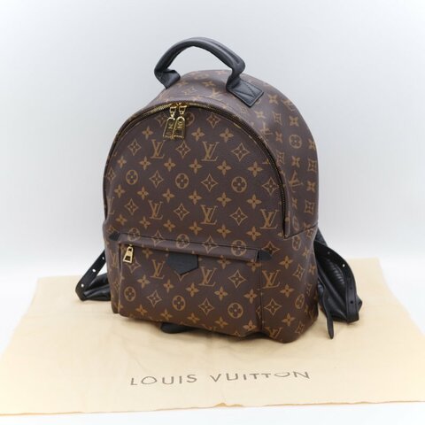 Louis Vuitton 路易威登 Palm Springs MM 老花 帆布皮革飾邊 雙肩包 後背包