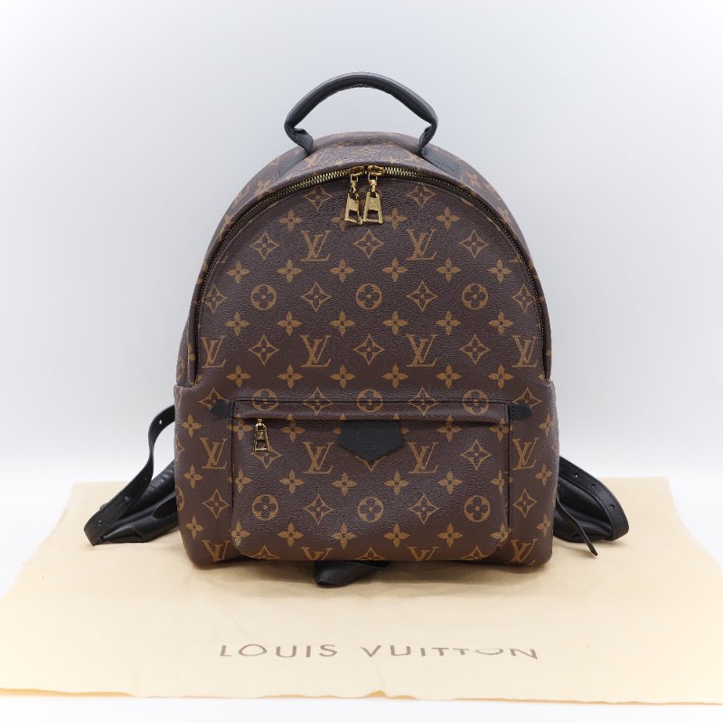 Louis Vuitton 路易威登 Palm Springs MM 老花 帆布皮革飾邊 雙肩包 後背包-2