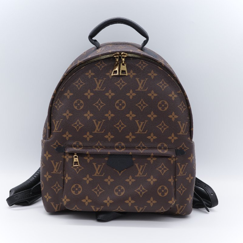 Louis Vuitton 路易威登 Palm Springs MM 老花 帆布皮革飾邊 雙肩包 後背包-4