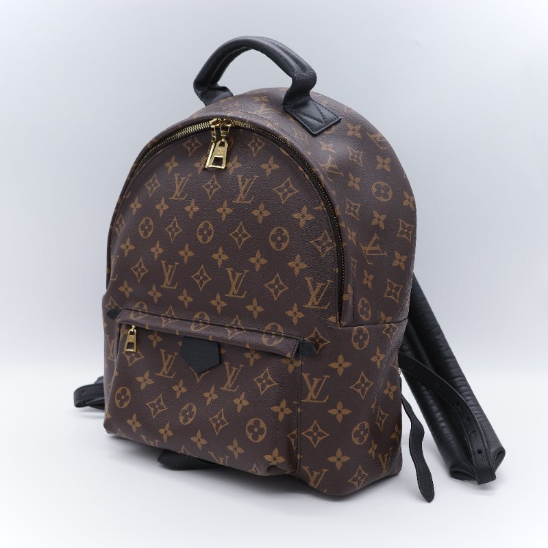 Louis Vuitton 路易威登 Palm Springs MM 老花 帆布皮革飾邊 雙肩包 後背包-5