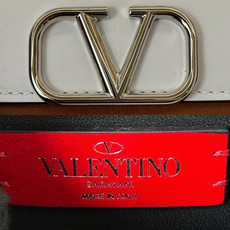 VALENTINO 范倫鐵諾 撞色牛皮斜背迷你鏈條包-7