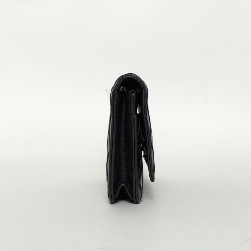 CHANEL CFWOC19cm黑色牛皮19開銀扣肩背包-1