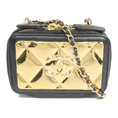 CHANEL 羊皮皮革Clutch with Chain金扣鏈帶肩背袋