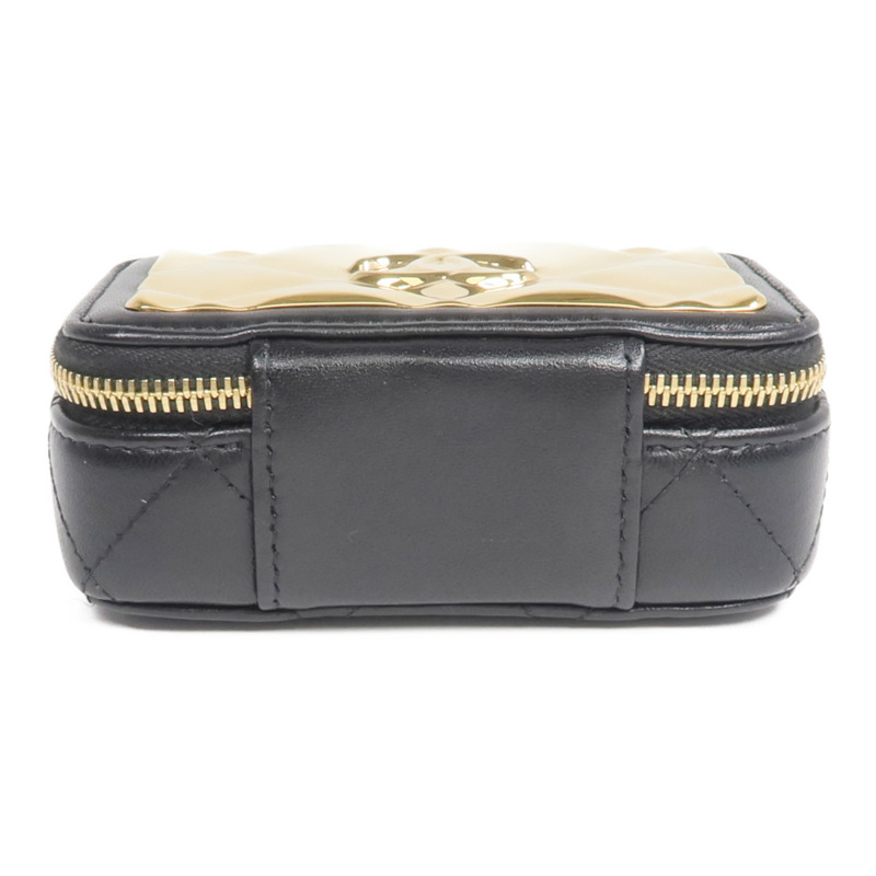 CHANEL 羊皮皮革Clutch with Chain金扣鏈帶肩背袋-3