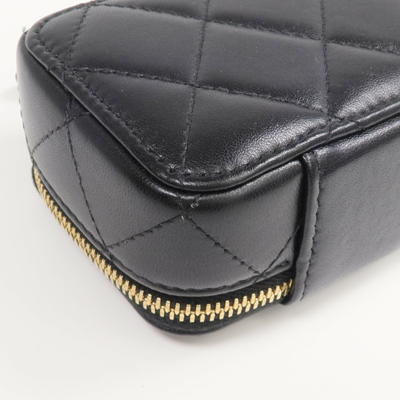 CHANEL 羊皮皮革Clutch with Chain金扣鏈帶肩背袋-8