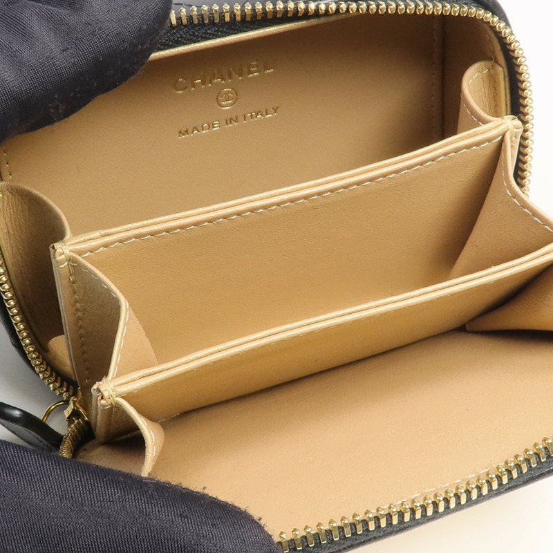 CHANEL 羊皮皮革Clutch with Chain金扣鏈帶肩背袋-10