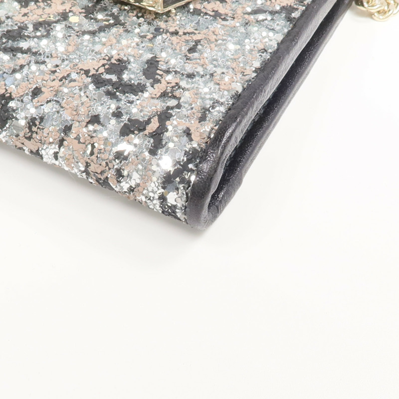 JIMMY CHOO 牛皮皮革Shoulder Bag金扣鏈帶肩背袋-5