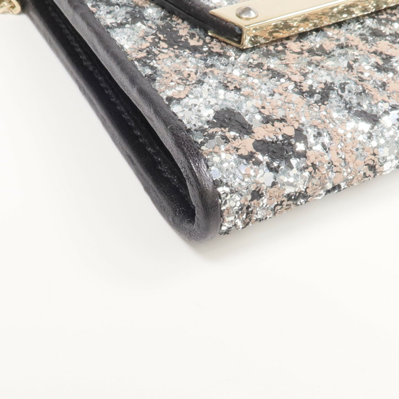 JIMMY CHOO 牛皮皮革Shoulder Bag金扣鏈帶肩背袋-6