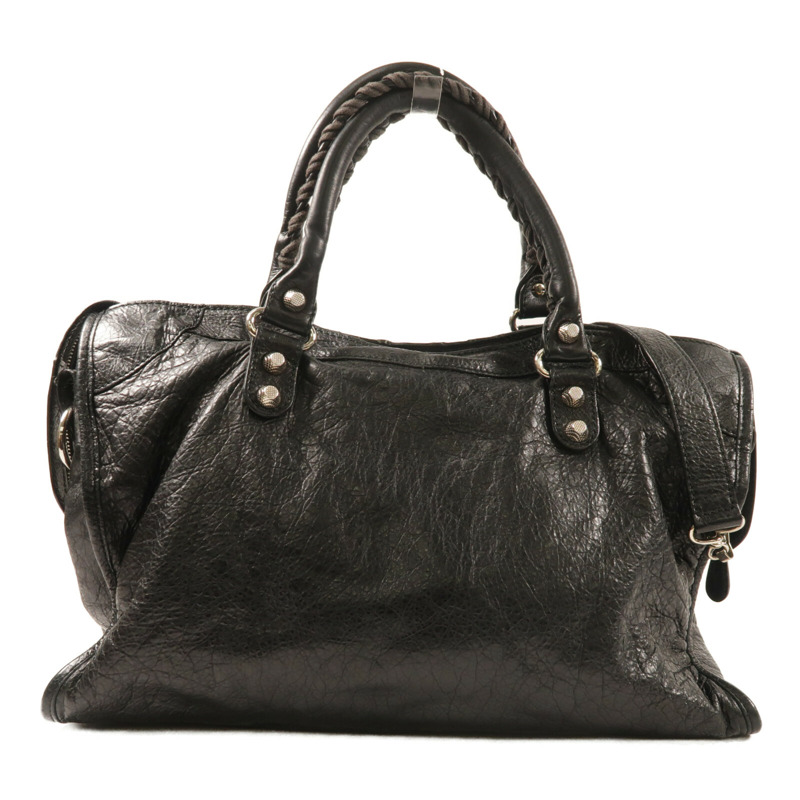 BALENCIAGA 牛皮皮革City銀扣手挽肩背兩用袋-1