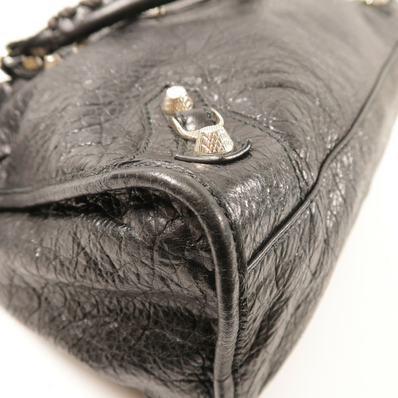 BALENCIAGA 牛皮皮革City銀扣手挽肩背兩用袋-10