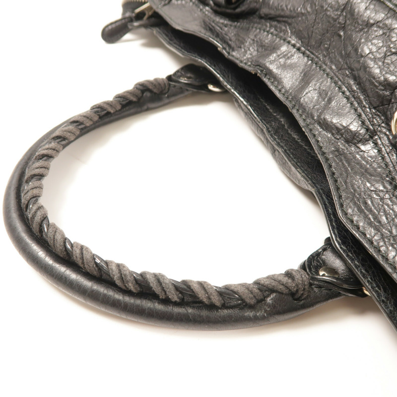 BALENCIAGA 牛皮皮革City銀扣手挽肩背兩用袋-13