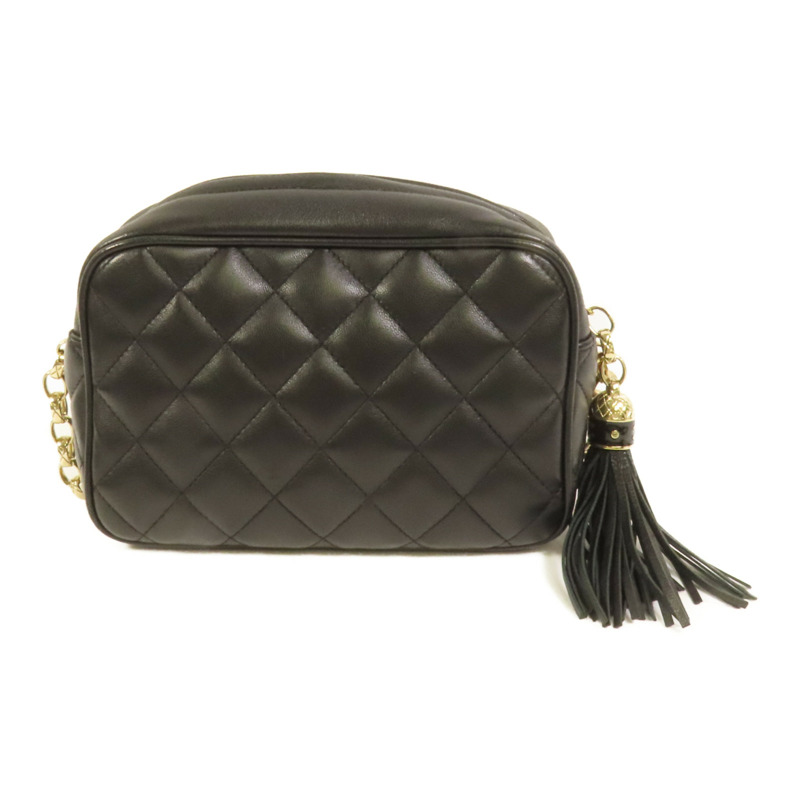 CHANEL 羊皮皮革Chain Shoulder Bag金扣鏈帶肩背袋-1