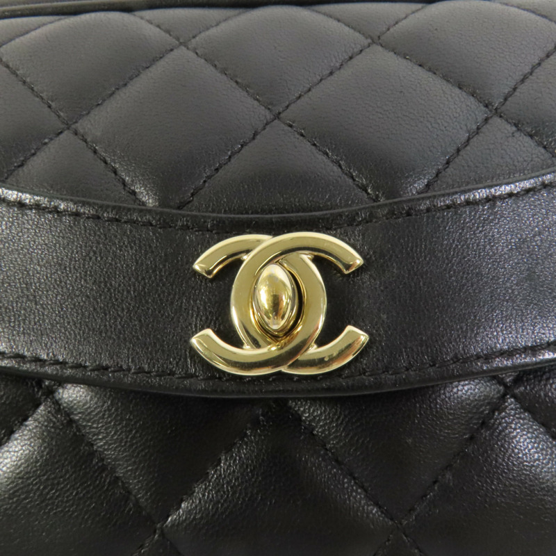 CHANEL 羊皮皮革Chain Shoulder Bag金扣鏈帶肩背袋-7