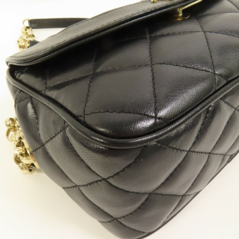 CHANEL 羊皮皮革Chain Shoulder Bag金扣鏈帶肩背袋-10