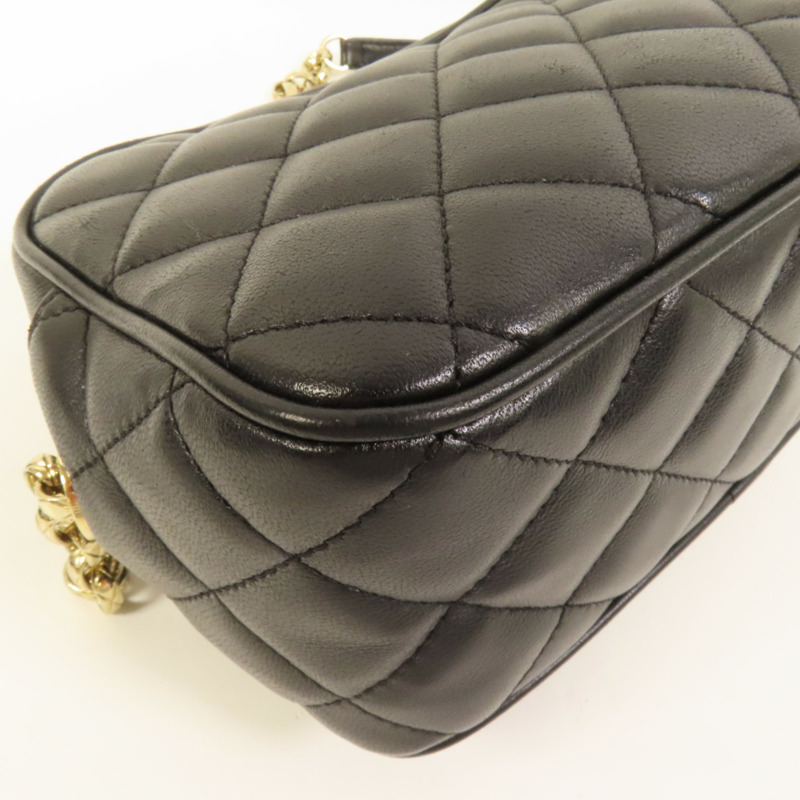 CHANEL 羊皮皮革Chain Shoulder Bag金扣鏈帶肩背袋-12